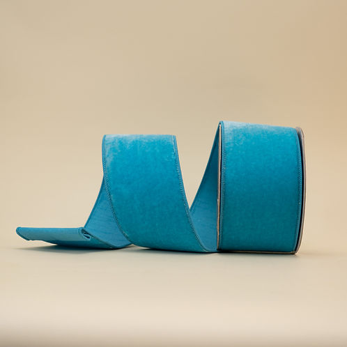 RIBBON 4" X 10YDS VELVET SKY BLUE