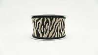RIBBON GLITZY ZEBRA 2.5X10 BLACK,GOLD