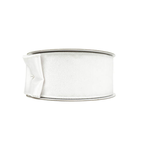 RIBBON VELVETEEN 2.5X10YDS WHITE