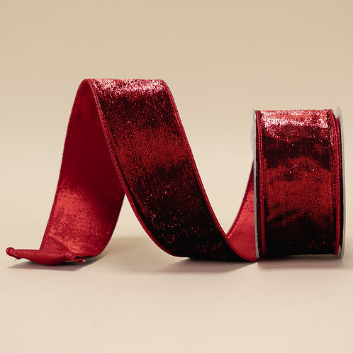 RIBBON LAME VELVET RED ( 2 SIZES )