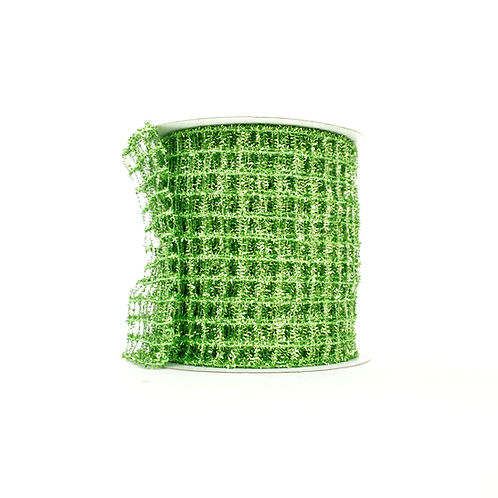 RIBBON TINSEL MESH WITH 4.25X10YDS (4 COLORS)