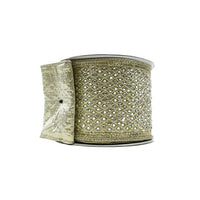 RIBBON VICTORIAN JEWEL 3.5X5YDS PLATINUM