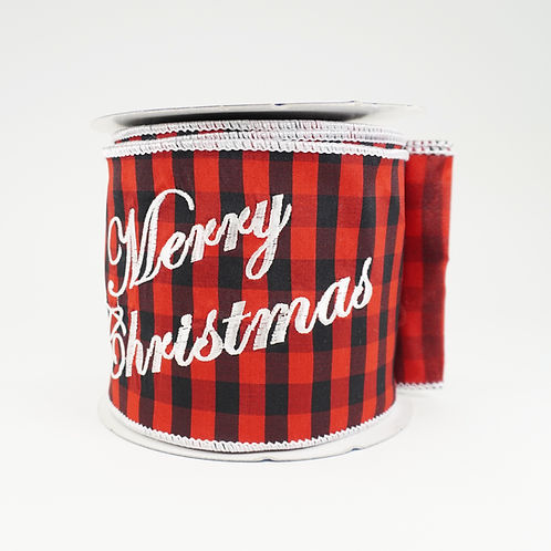 RIBBON RED MERRY CHRISTMAS 4X10YDS