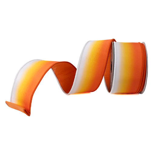 RIBBON 2.5" X 10YDS CANDY CORN MELT ORANGE