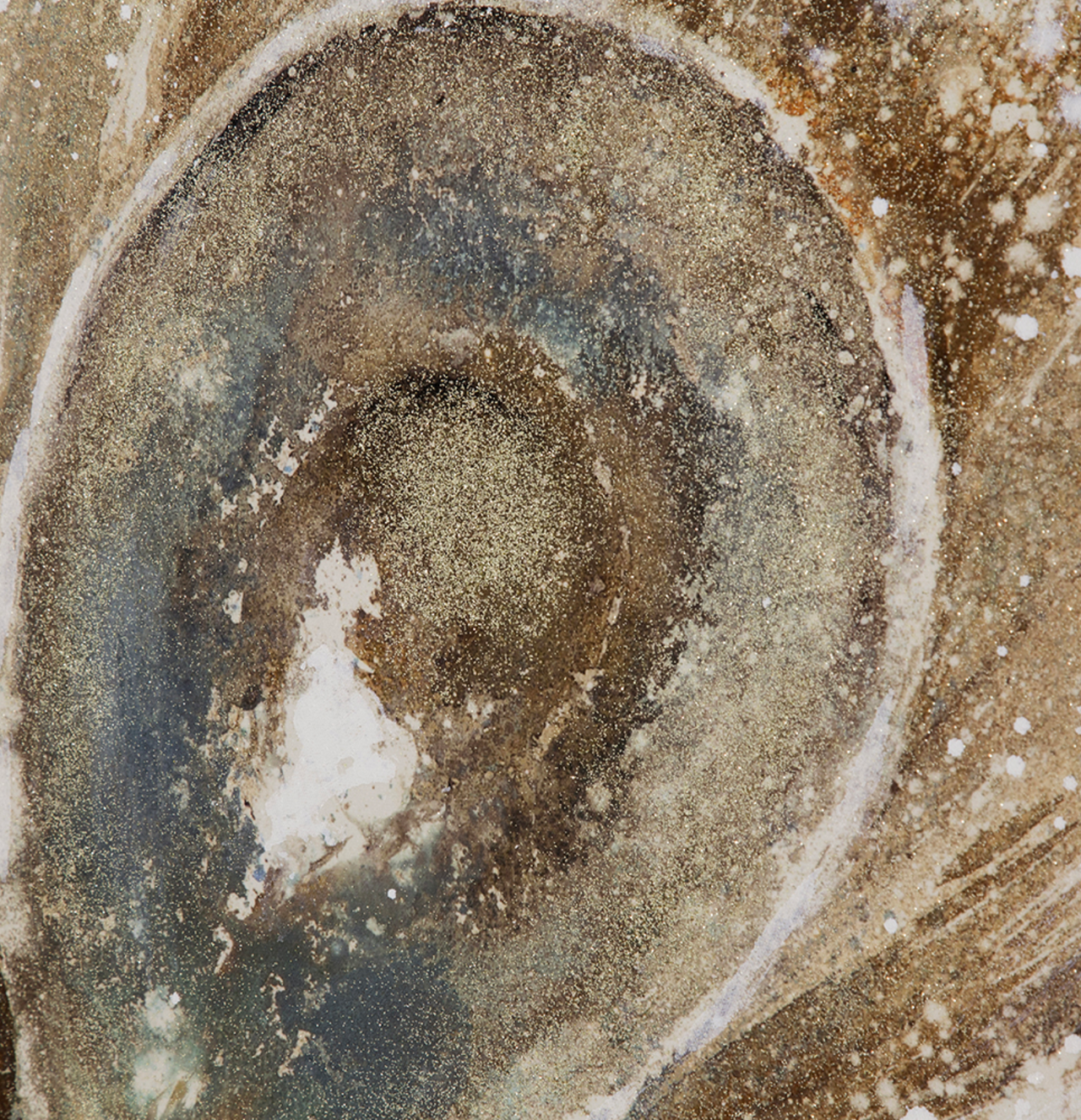 Henry Gold Peacock Feather Painting
