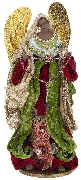 African-American Rosary Angel - 18.5 Inches