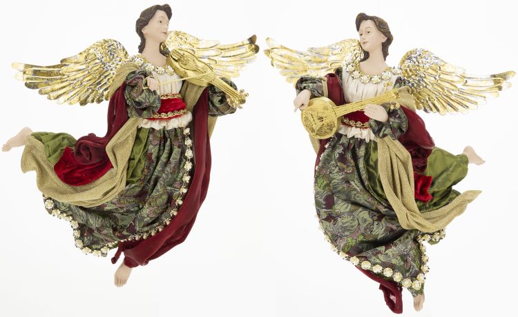 Flying Angel with Instrument, Assortment of 2- 16 Inches