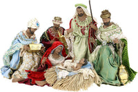 African American Traditional Nativity, Set of 6 - 13-27 Inches