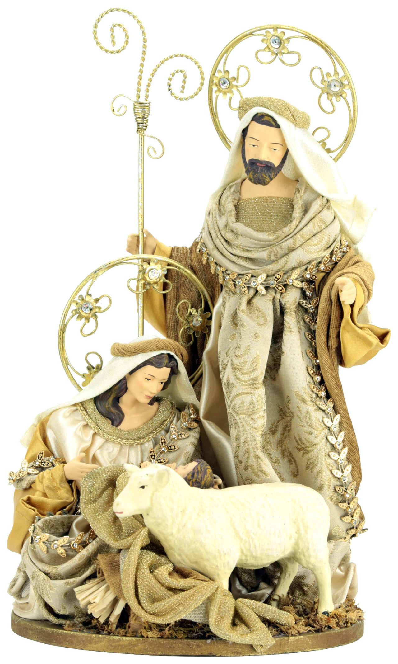 Radiant Holy Family Scene - 13 Inches