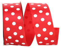 Red 1-3 8 Inch Aspirin Polka Dots Satin Ribbon for Wreaths & Bows