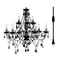 Paloma 9 Light Crystal Black Chandelier