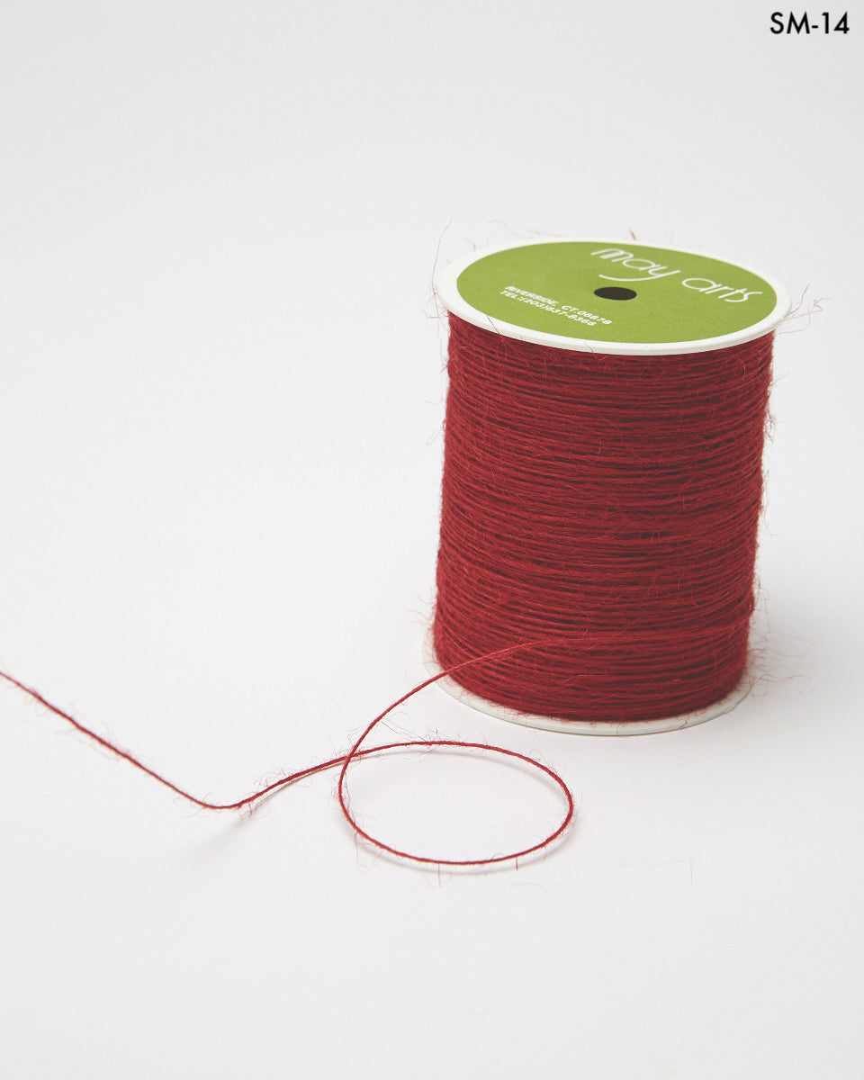 1 Millimeter 100% Jute Burlap String Cord Ribbon – SM-14 Red