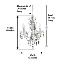 Melody 3 Light Crystal Chandelier