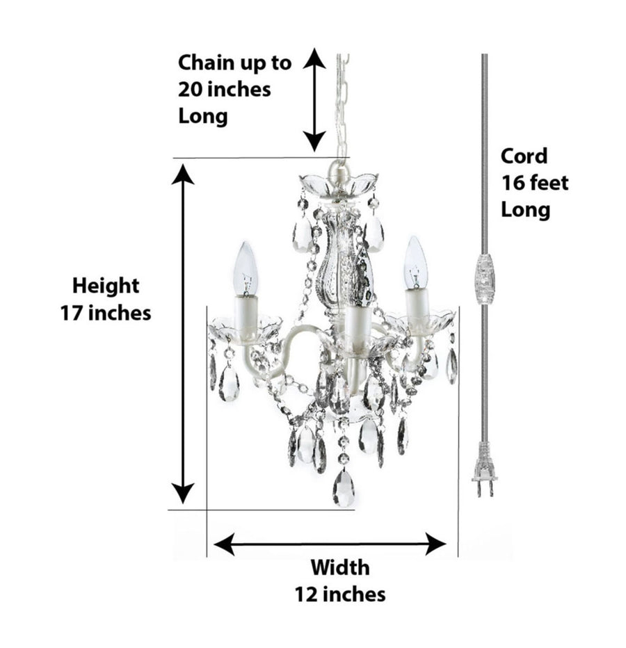 Melody 3 Light Crystal Chandelier
