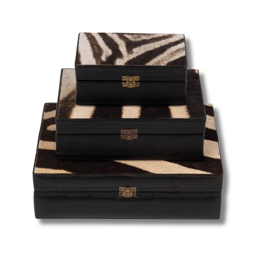Klaus Zebra Leather Box