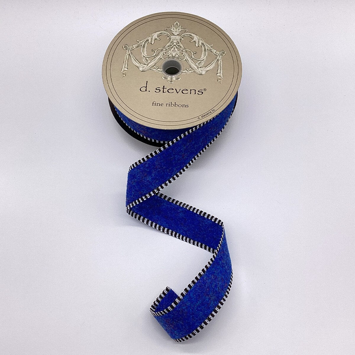 Royal Blue Fuzzy Felt Ribbon 1.5 Inch x 10 Yards