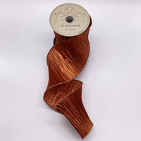Copper Crinkle Metallic Lame Ribbon 4 Inches x 10 Yards