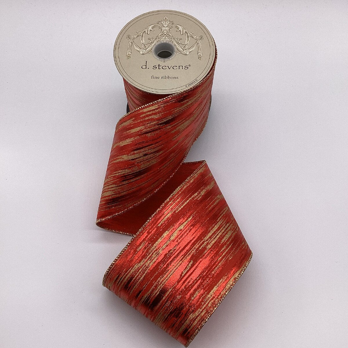 Red Glitter Metallic Satin Ribbon 4" x 10 Yds