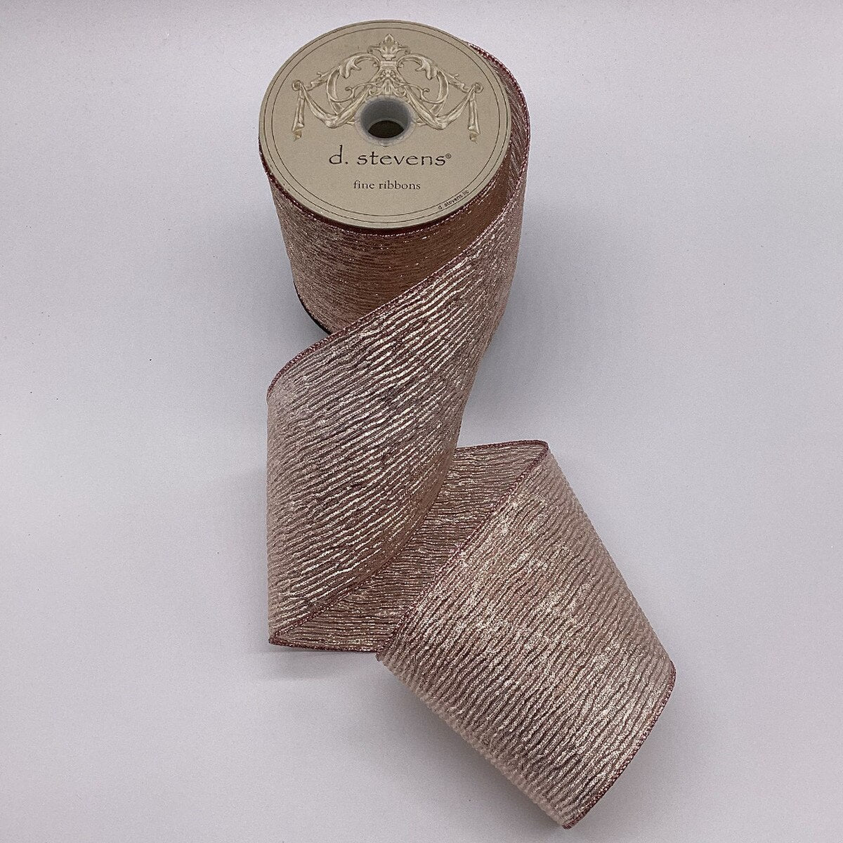 Platinum Lame Crinkle Mesh Ribbon 4 Inch x 10 Yards