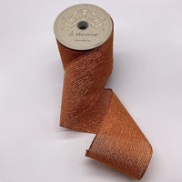 Copper Lame Crinkle Mesh Ribbon 4 Inch x 10 Yards