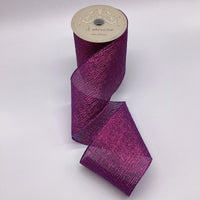 Magenta Lame Crinkle Mesh Ribbon 4 Inch x 10 Yards