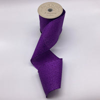 Purple Poplin Glitter Splatter Ribbon 4 Inch x 10 Yards