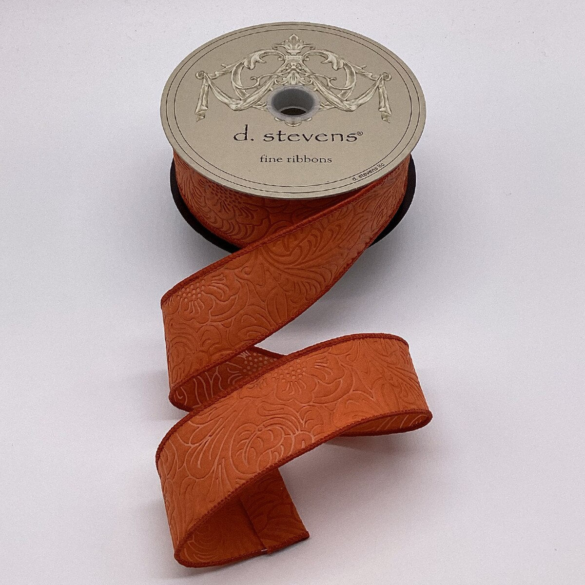 Sienna Embossed Floral Polypropylene Ribbon 1.5" x 10 Yds