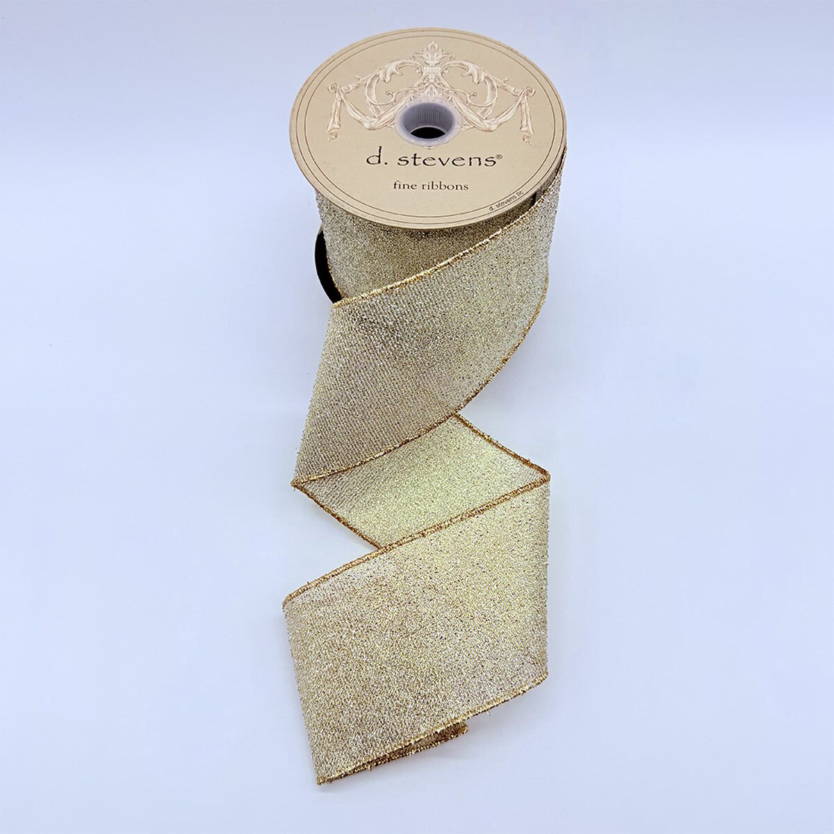 Platinum Textured Metallic Sparkles Ribbon 2.5" x 10 Yds