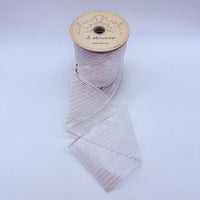 White Sheer Iridescent Glitter Stripes Ribbon 4