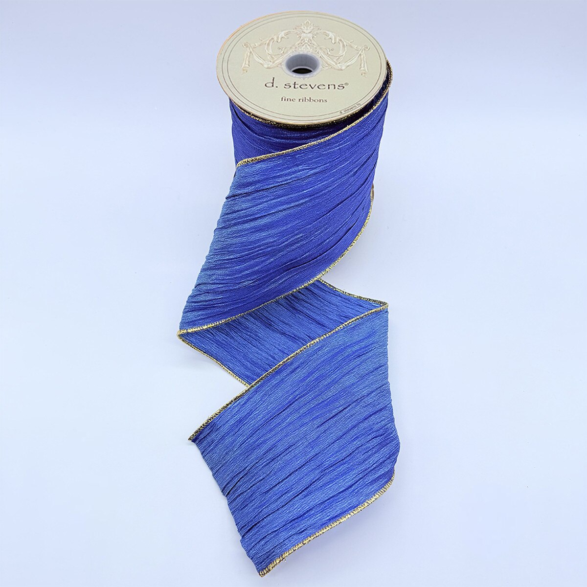 Crinkle Gauze Blue Ribbon 4 Inch x 10 Yards