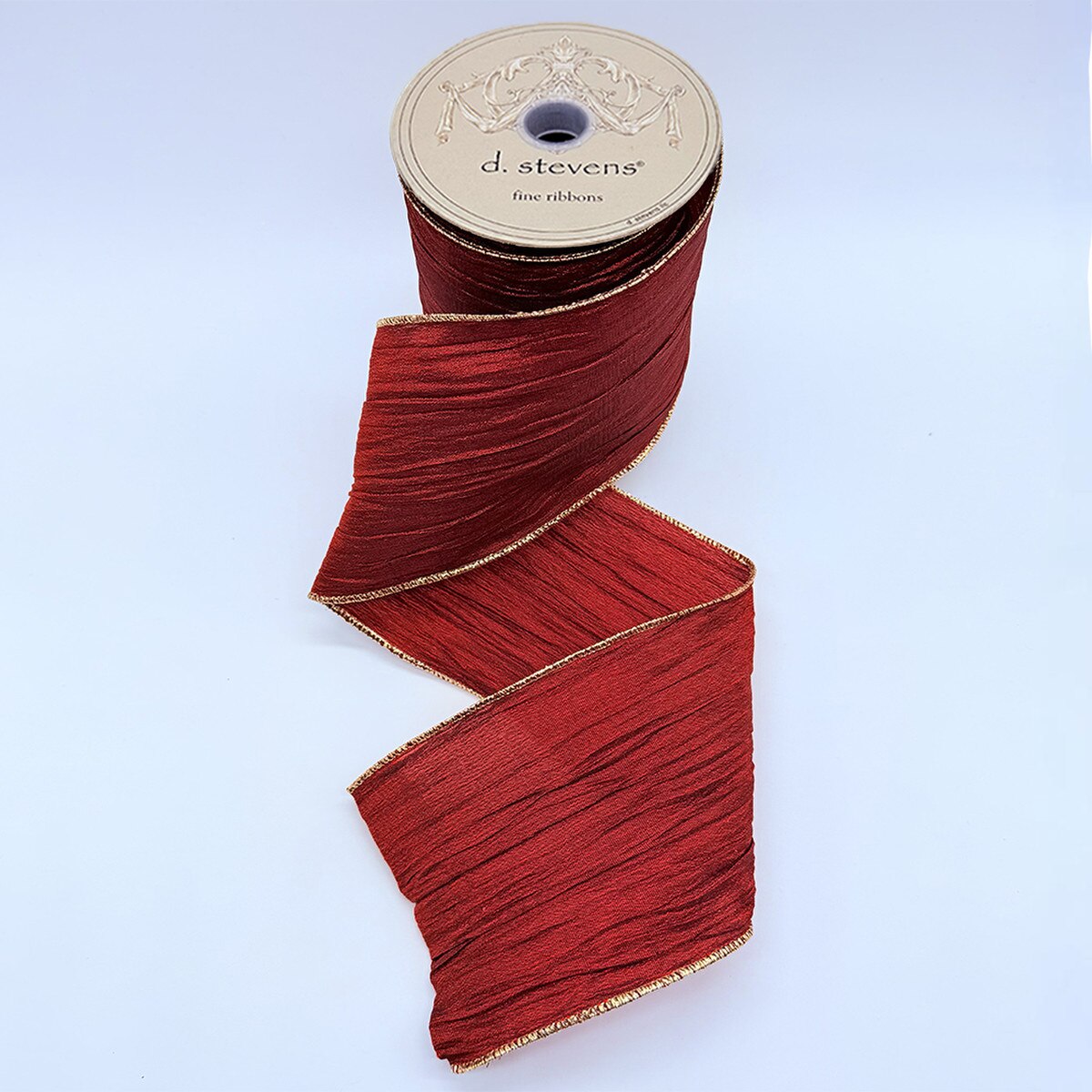 Burgundy Crinkle Gauze Ribbon 4 Inch x 10 Yards