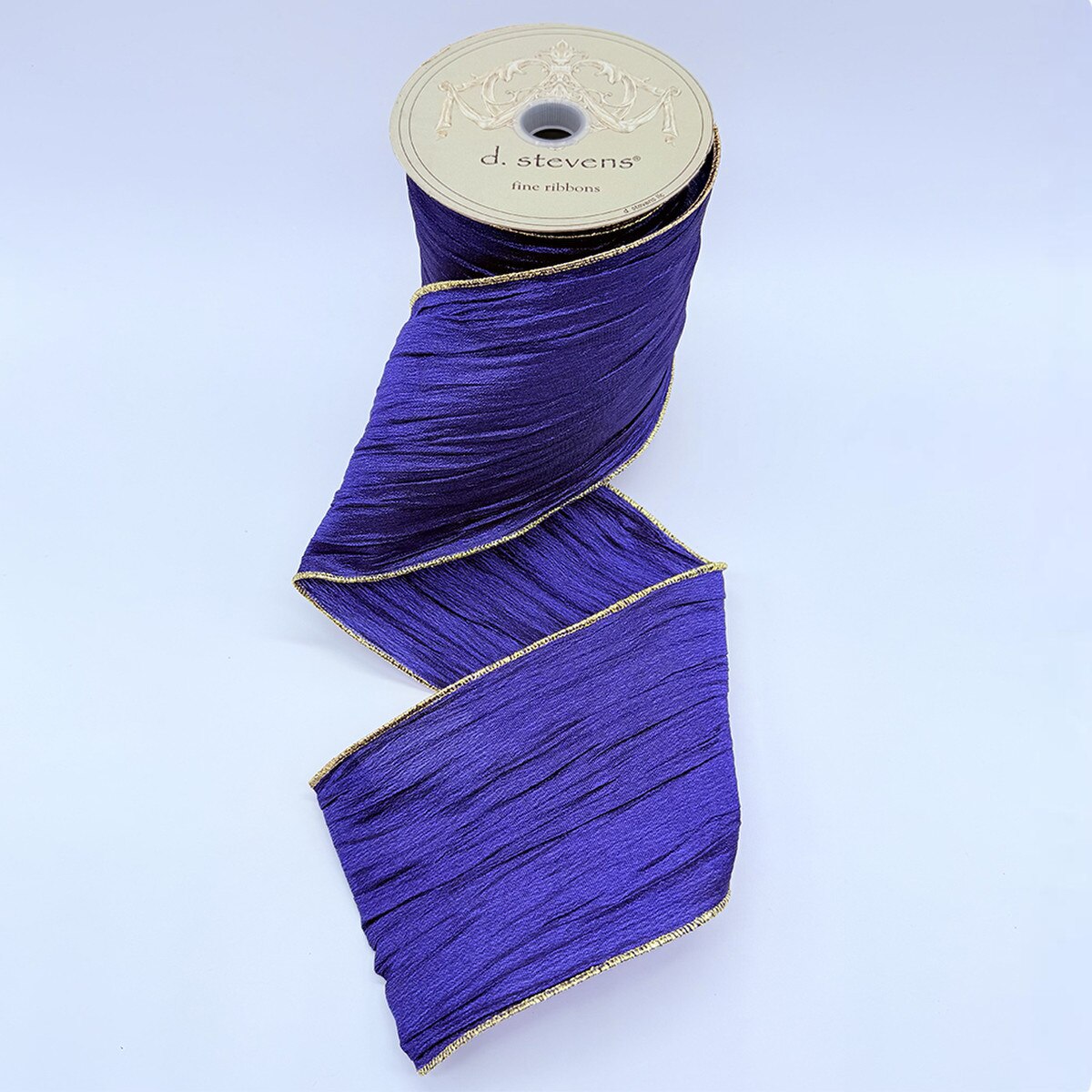 Navy Crinkle Gauze Ribbon 4 Inch x 10 Yards
