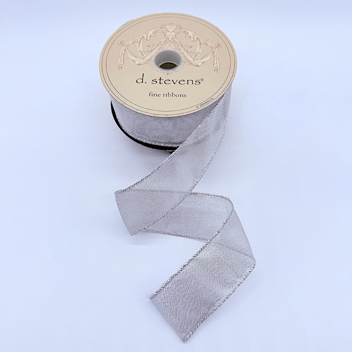 Silver Sheer Metallic Ribbon 1.5 Inch x 25 Yards