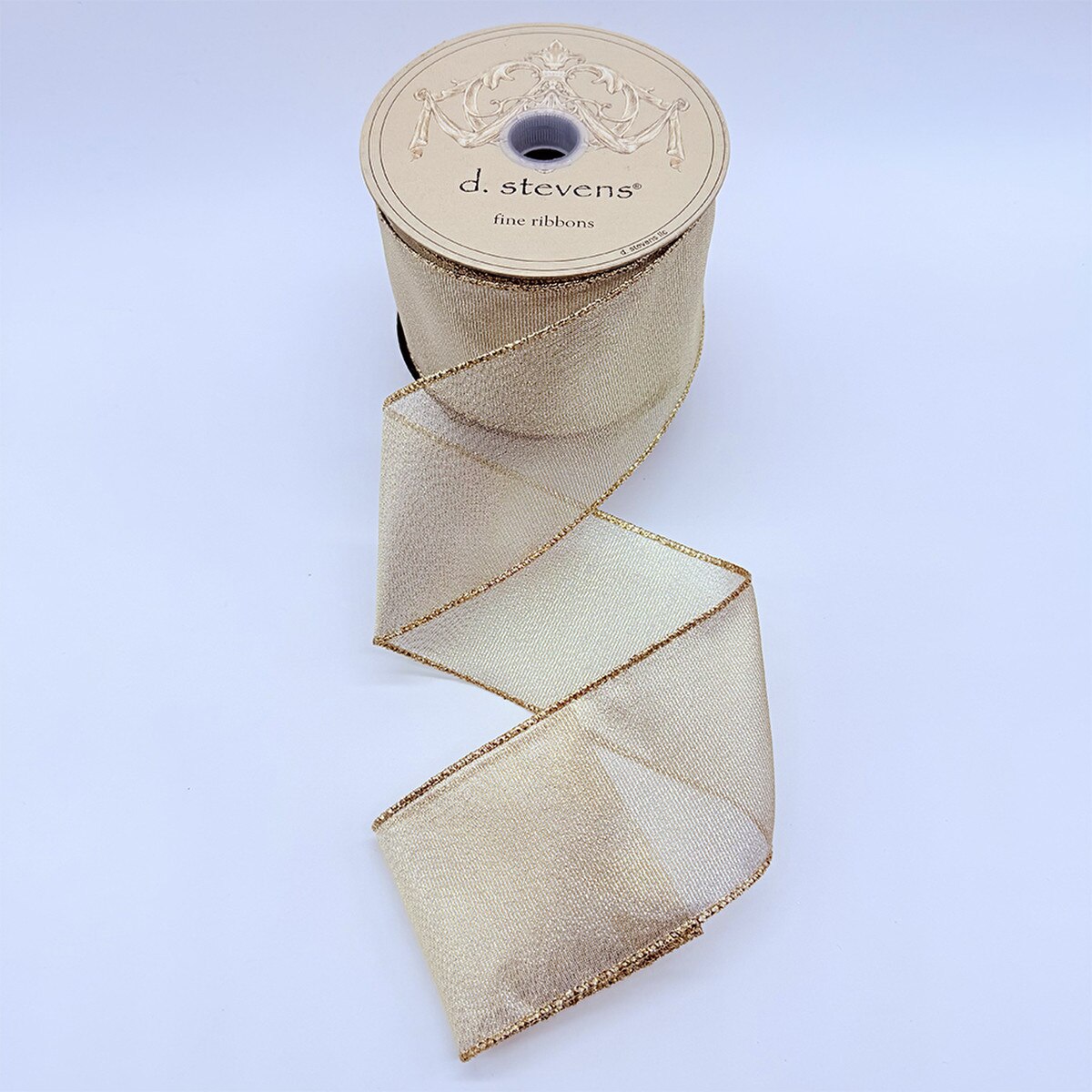 Platinum Sheer Metallic Glam Ribbon 2.5" x 25 Yds