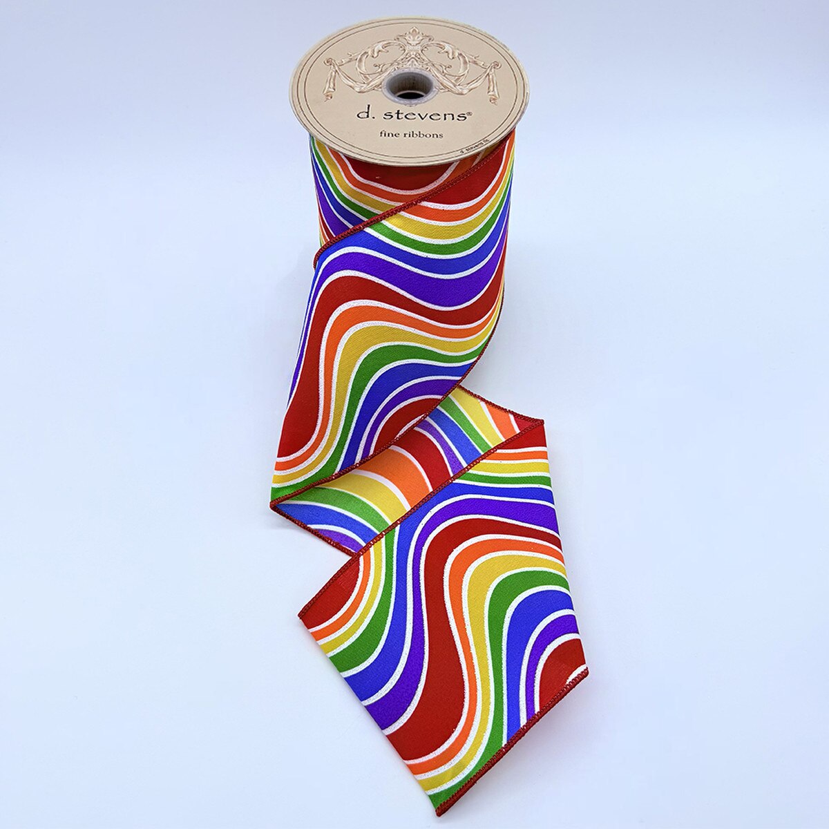 Poplin Ribbon Red Green Blue Yellow 4 Inch x 10 Yards