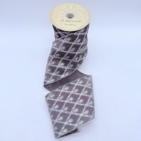 Pewter Silver Satin Glitter Chain Ribbon 4