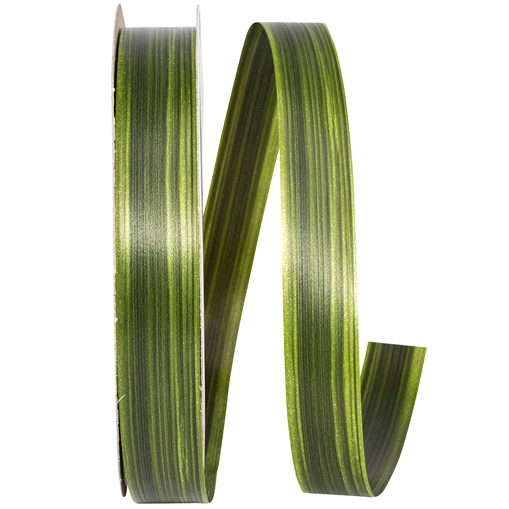 Aspidistra Leaf Ombre Ribbon Green 3/4 Inch for Bows