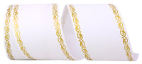White 3 Inch Ceremony Matte Ribbon Scroll Edge for Bows