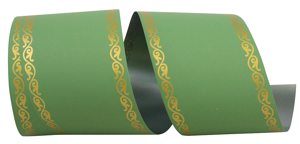 Green 3 Inch Matte Printer Ribbon for Wreaths and Bows