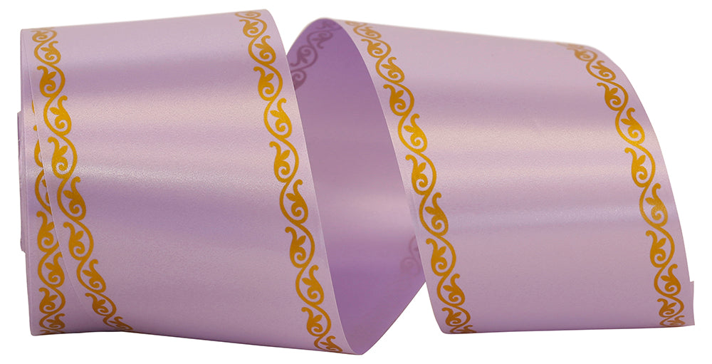 Orchid 3 Inch Shiny Printer Ribbon for Ceremony Wreaths