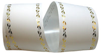 White 3 Inch Matte Printer Ribbon Petal Edge for Wreaths