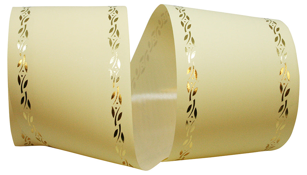 Cream 3 Inch Matte Printer Ribbon Petal Edge for Bows