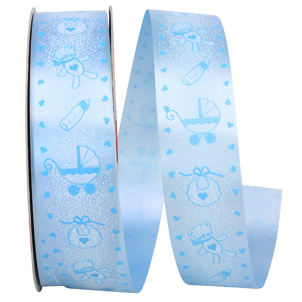 Blue Baby Dearest Ribbon 1-3/8 Inch Polypropylene