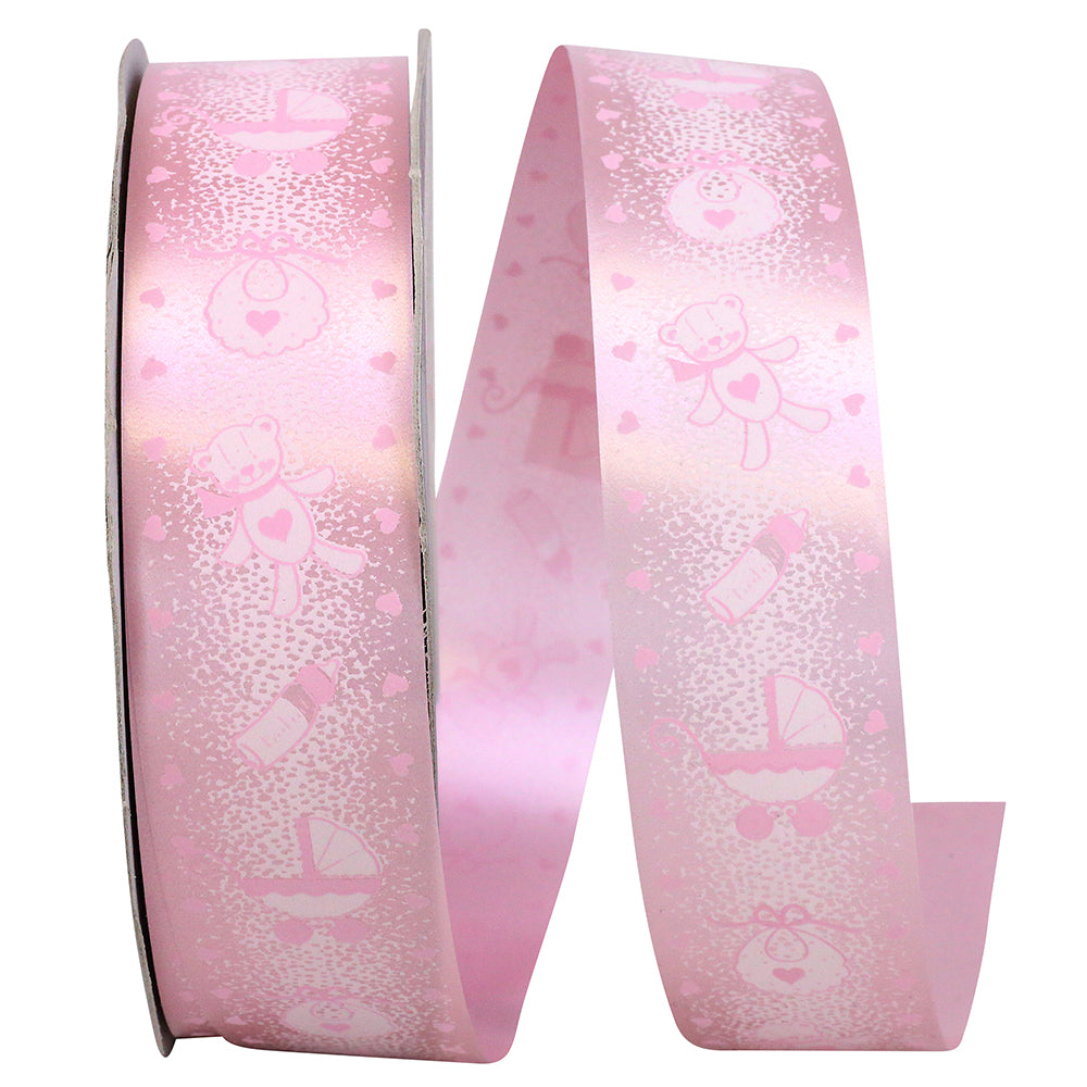 Pink Baby Dearest Ribbon 1-3/8 Inch Polypropylene Wreaths