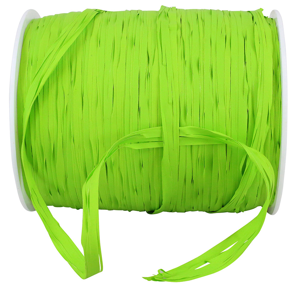 Lime Raffia 3/8 Inch Europa Rd 100 Yards Polypropylene