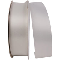 White Embossed Polypro Satin Finish Ribbon 1-3/8 Inch