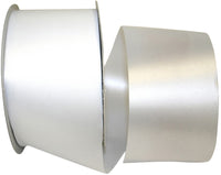 White 2-1/2 Inch Embossed Polypro Satin Finish Ribbon