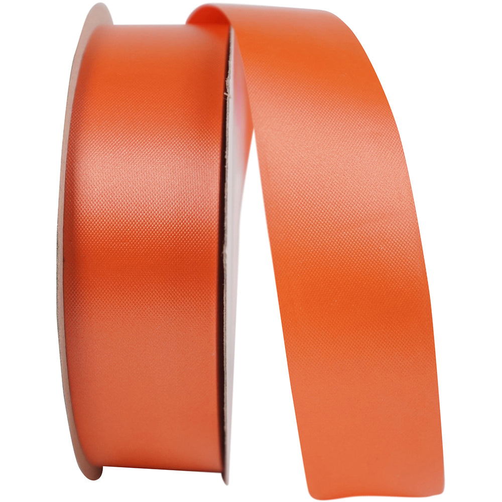Orange 1-3/8 Inch Polypro Satin Finish Ribbon for Wreaths