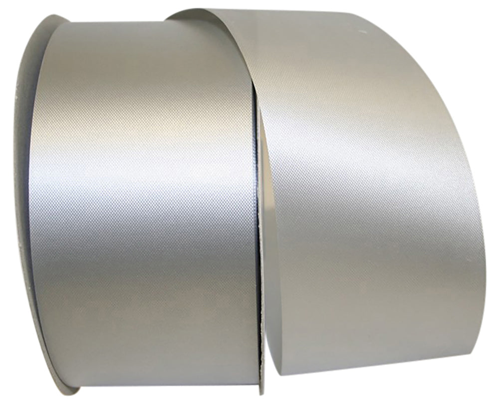 Silver 2-1/2 Inch Polypro Satin Finish Ribbon for Bows