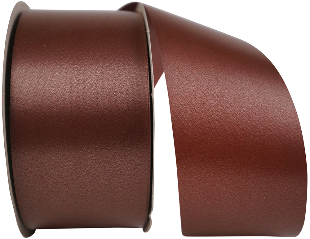 Brown 2-1/2 Inch Polypro Satin Finish Ribbon for Wreaths